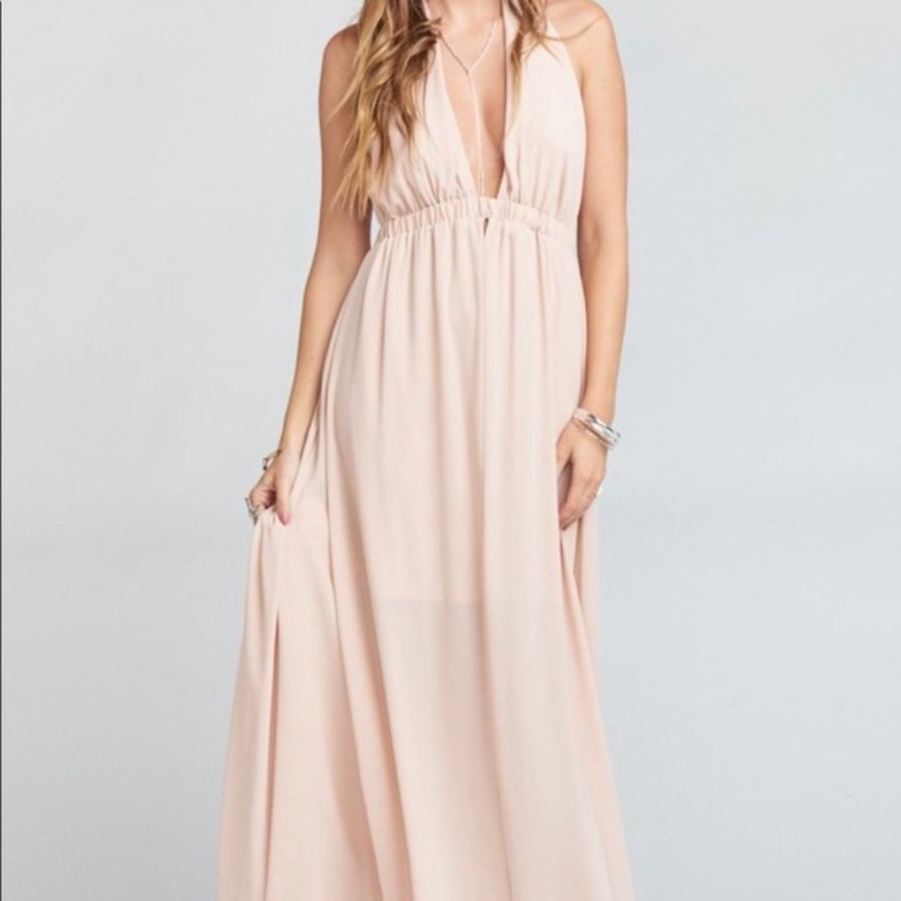 Show Me Your Mumu Luna Halter Maxi Dusty Blush - Picture 4 of 16